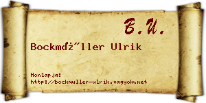 Bockmüller Ulrik névjegykártya